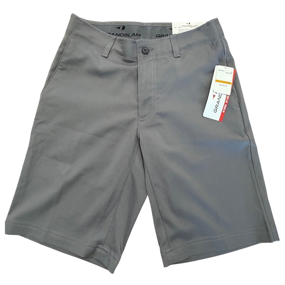 NWT Grand Slam Performance Golf Shorts Mens 29 Gray Stretch Active Waistband